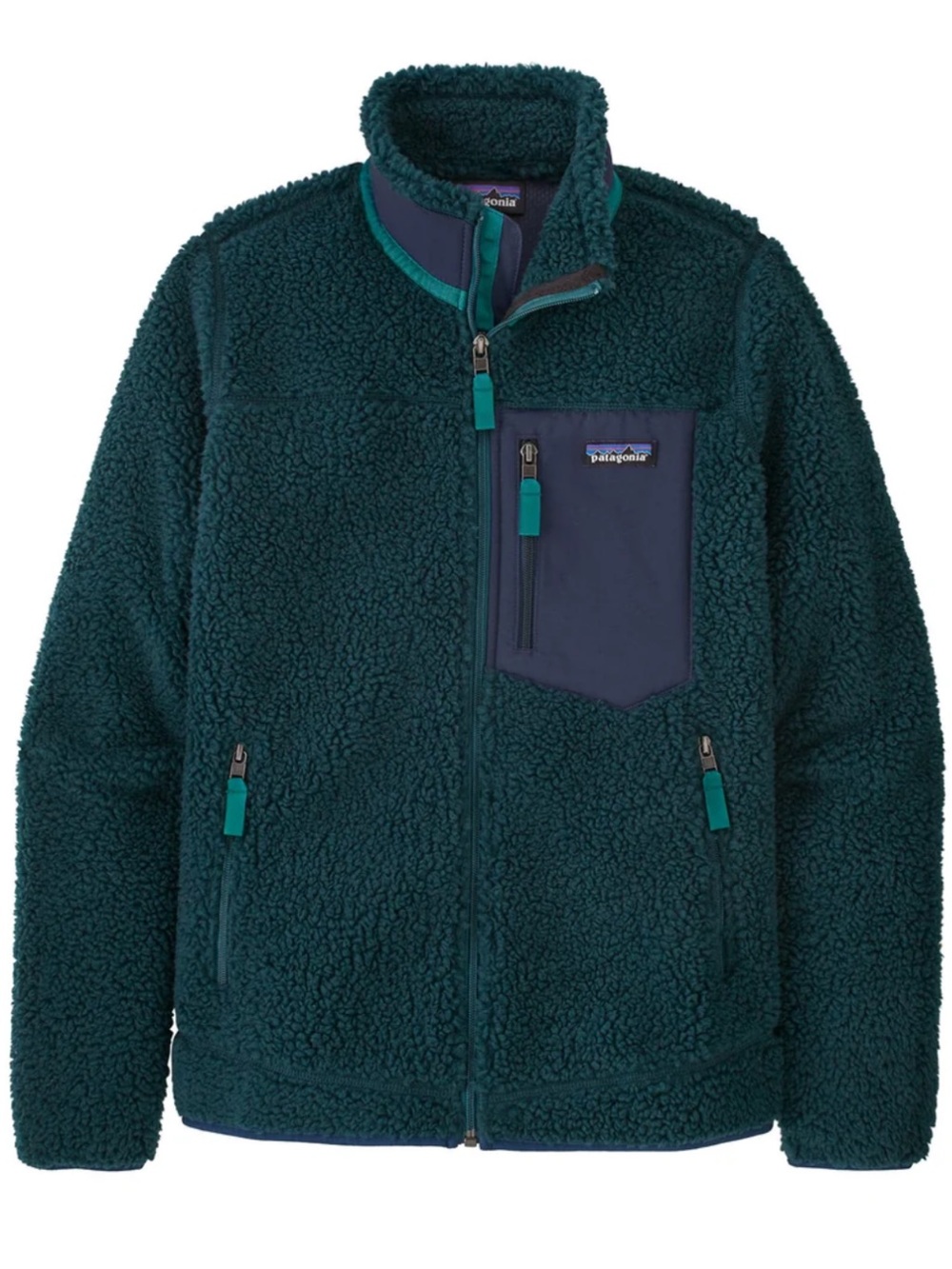 Patagonia women’s ' Teal Full-Zip Retro Pile Fleece Jacket
